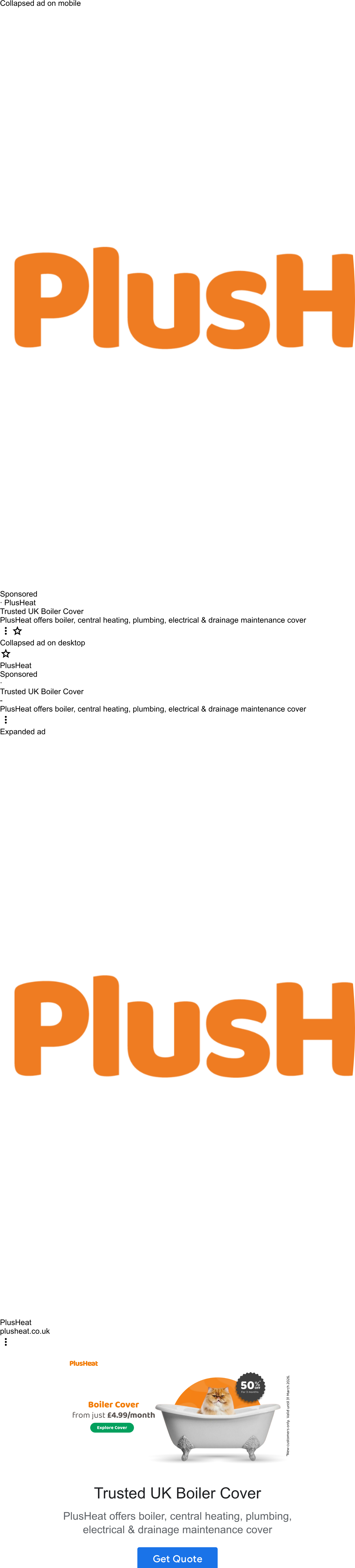Ads evidence from PlusHeat