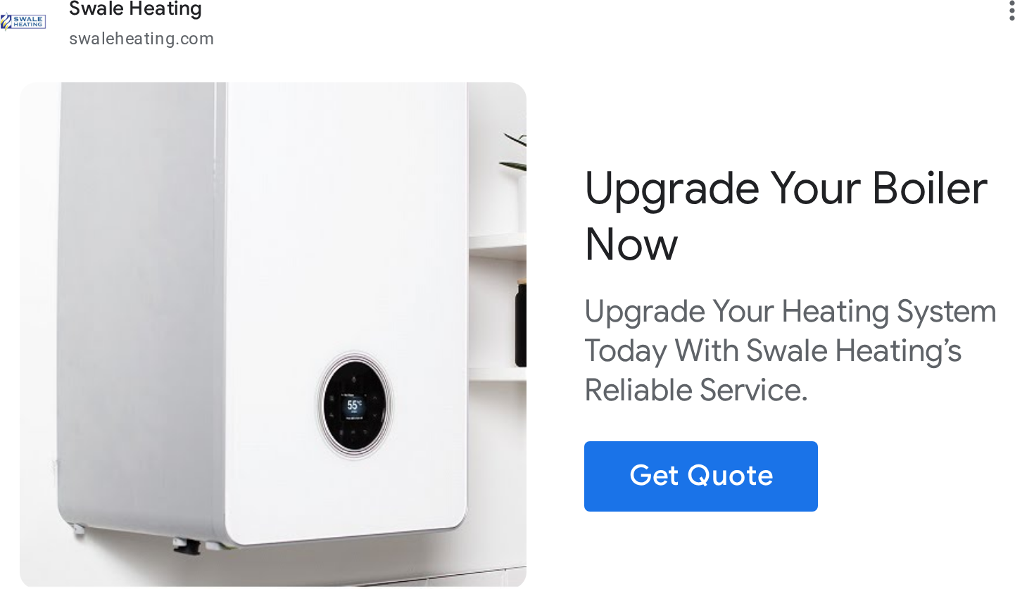 Ads evidence from Swale Heating